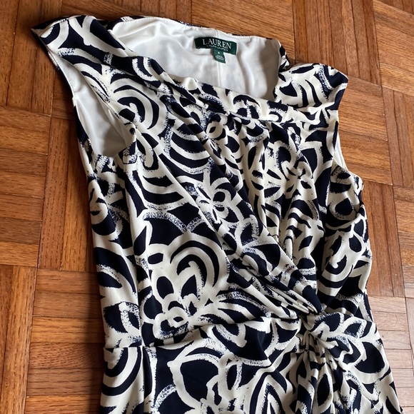 Ralph Lauren navy and cream floral dress - Picture 3 of 5